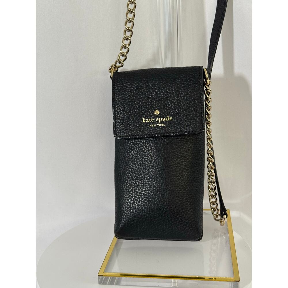 Kate Spade 4pc Black Set Tote Crossbody Wallet Phone Bundle - Picture 9 of 16